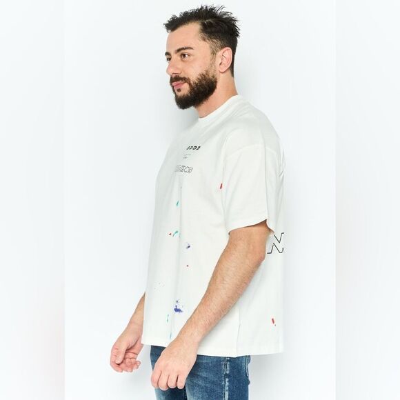 Good For Nothing SS Graphic Printed T-Shirt Off White M NWT IN PACKAGE - Picture 2 of 9